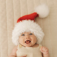 Huggalugs Furry Santa Beanie Hat