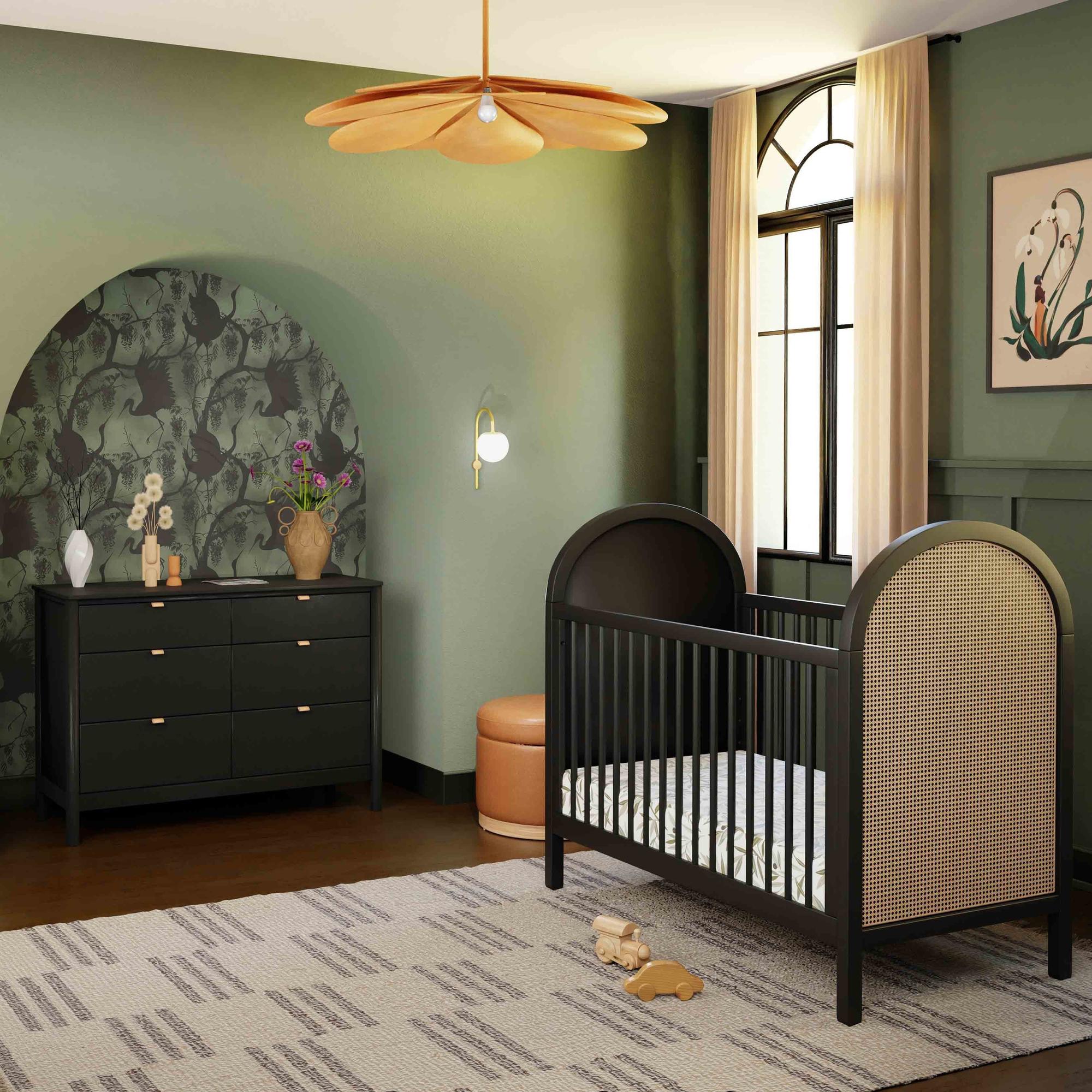 Babyletto Bondi Cane 3-in-1 Convertible Crib with Toddler Bed Conversion Kit