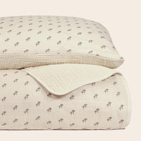Oilo Mushroom Premium Muslin Crib Quilt & Sham Set