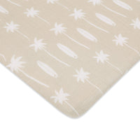 Babyletto Beach Bum All-Stages Bassinet Sheet in GOTS Certified Organic Muslin Cotton