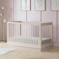 Babyletto Harlow Acrylic 3-in-1 Convertible Crib with Toddler Bed Conversion Kit
