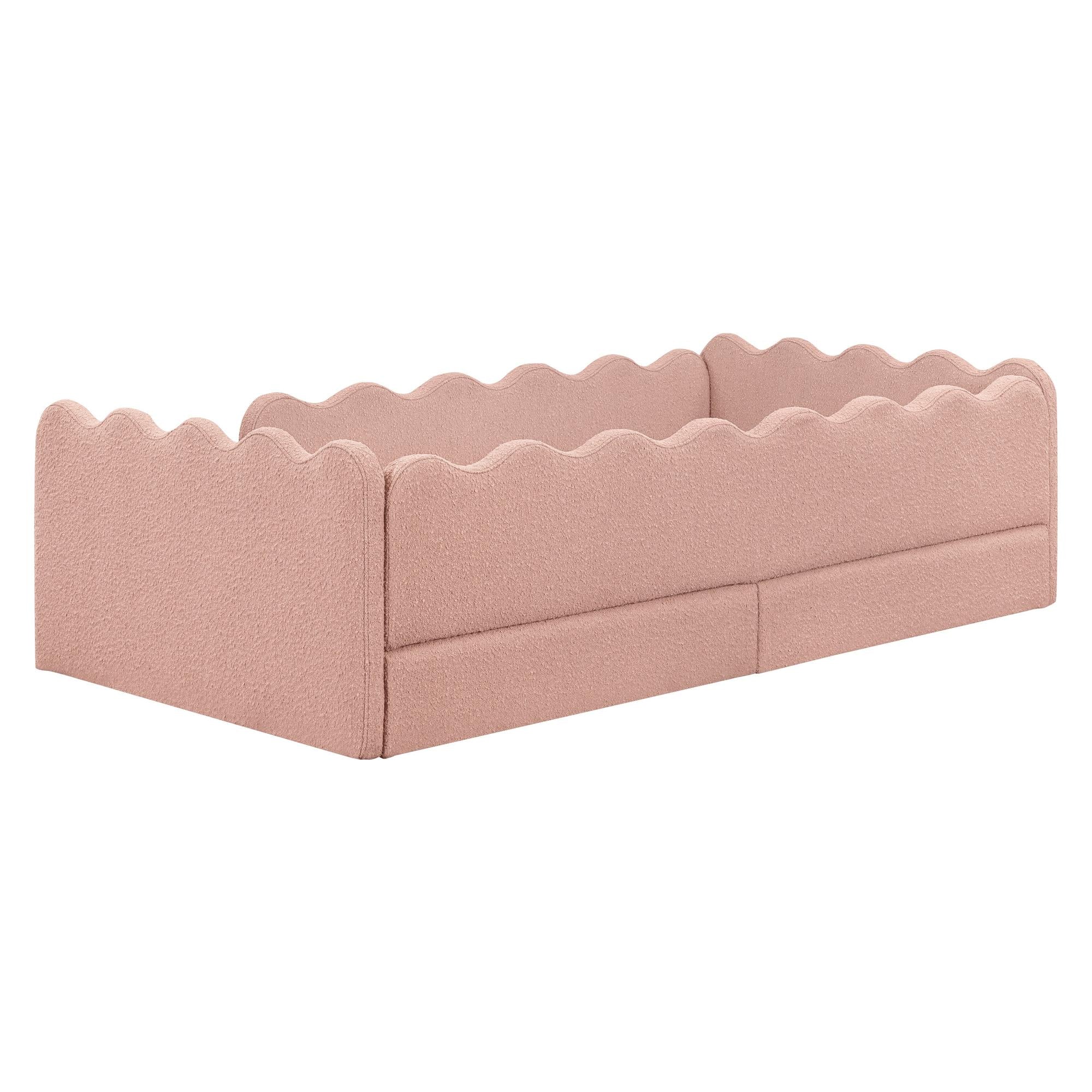 Babyletto Rizo Montessori-Inspired Twin Floor Bed with Guardrails
