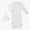 Magnetic Me Hug Dispatcher Modal Magnetic Cozy Sleeper Gown + Hat Set