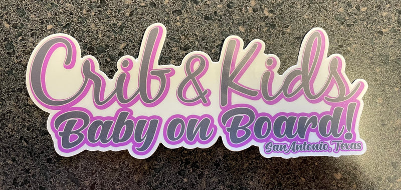 Crib & Kids Baby On Board Sticker