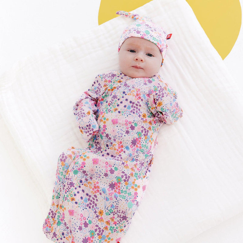 Magnetic Me Isla Cozy Sleeper Modal Magnetic Cozy Sleeper Gown + Hat Set