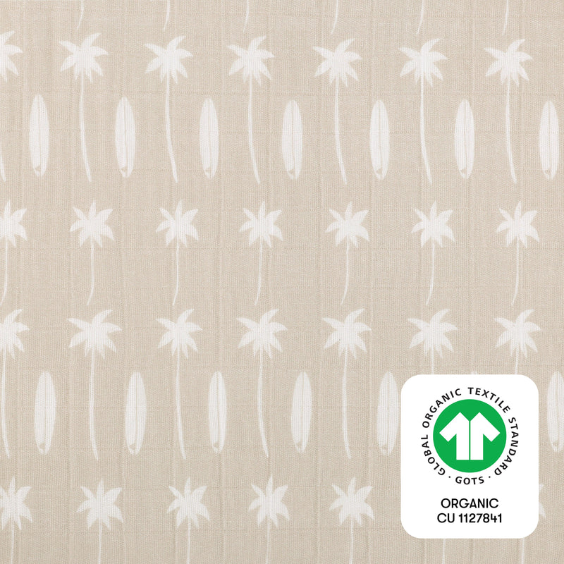 Babyletto Beach Bum Quilted Changing Pad Cover in GOTS Certified Organic Muslin Cotton
