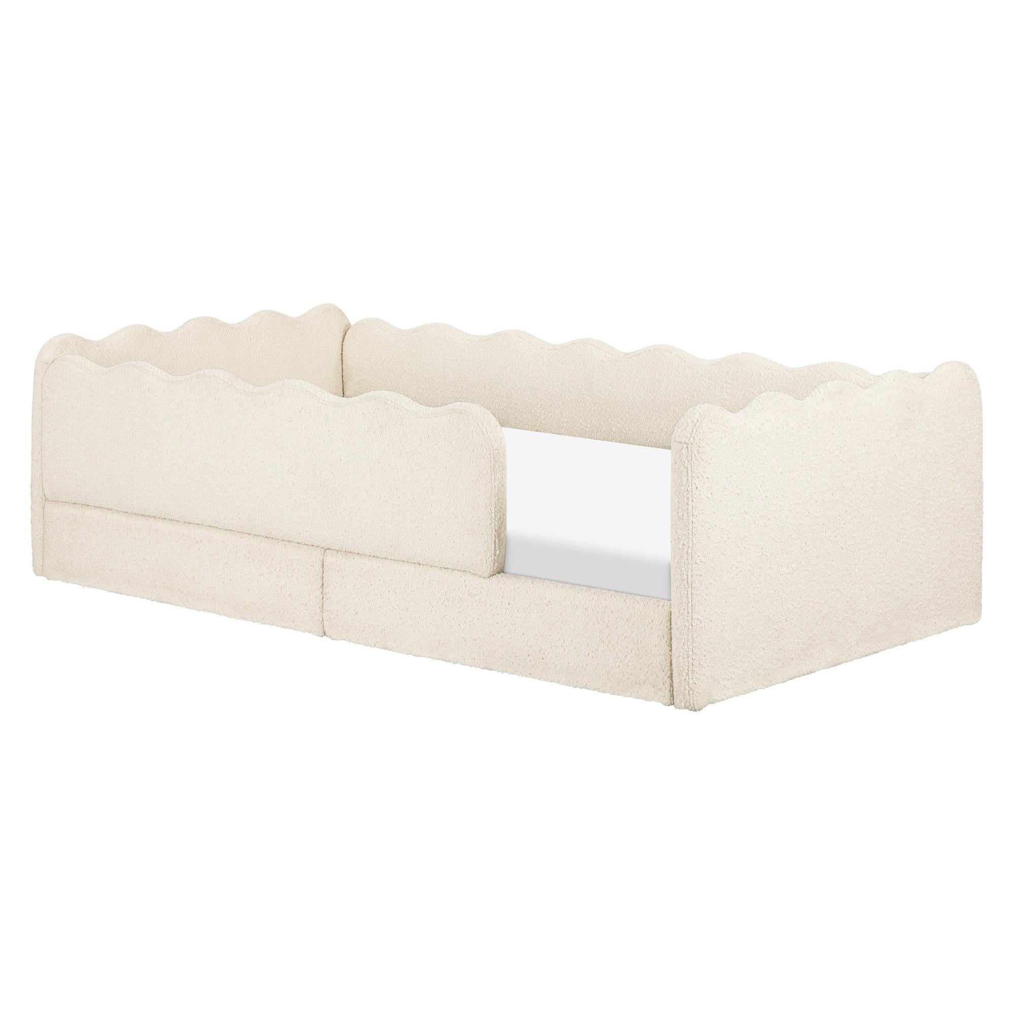 Babyletto Rizo Montessori-Inspired Twin Floor Bed with Guardrails