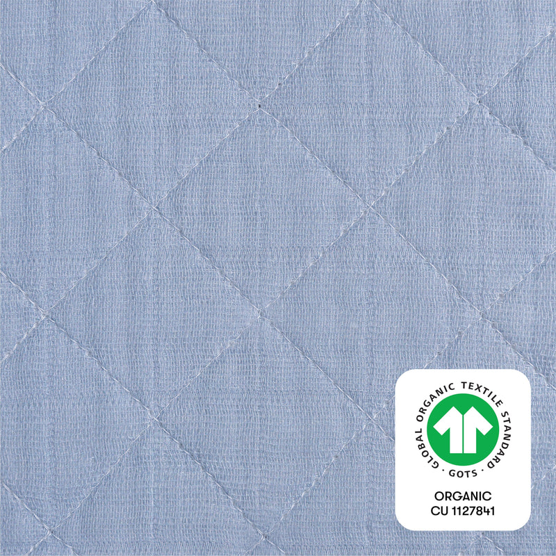 Babyletto Dewdrop Quilted Changing Pad Cover in GOTS Certified Organic Muslin Cotton