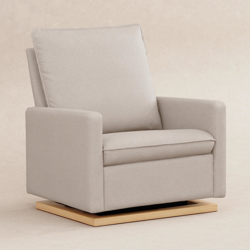Babyletto Cali Pillowback Chair and a Half Glider in Eco-Performance Fabric | Water Repellent & Stain Resistant