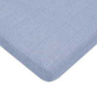 Babyletto Dewdrop All-Stages Midi Crib Sheet in GOTS Certified Organic Muslin Cotton