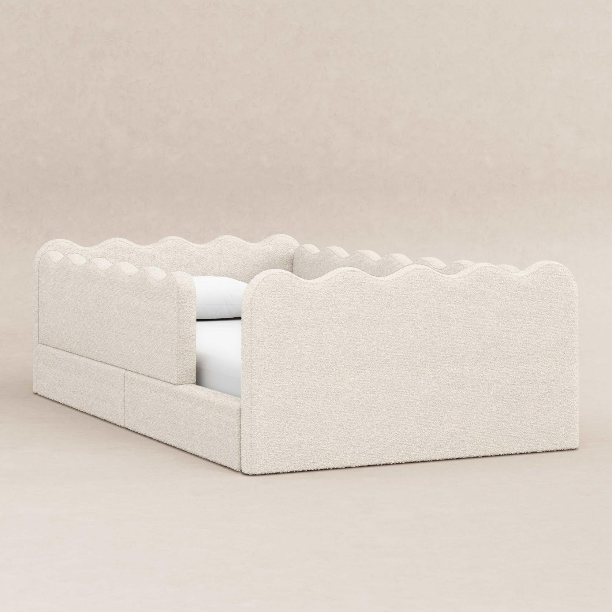 Babyletto Rizo Montessori-Inspired Twin Floor Bed with Guardrails