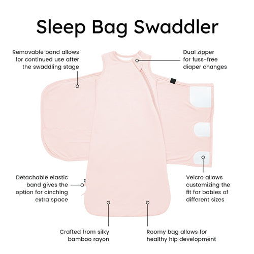 Sleep Bag Swaddler in Blush
