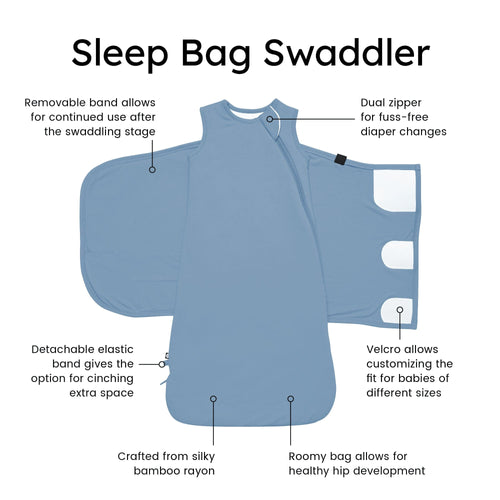 Sleep Bag Swaddler in Slate