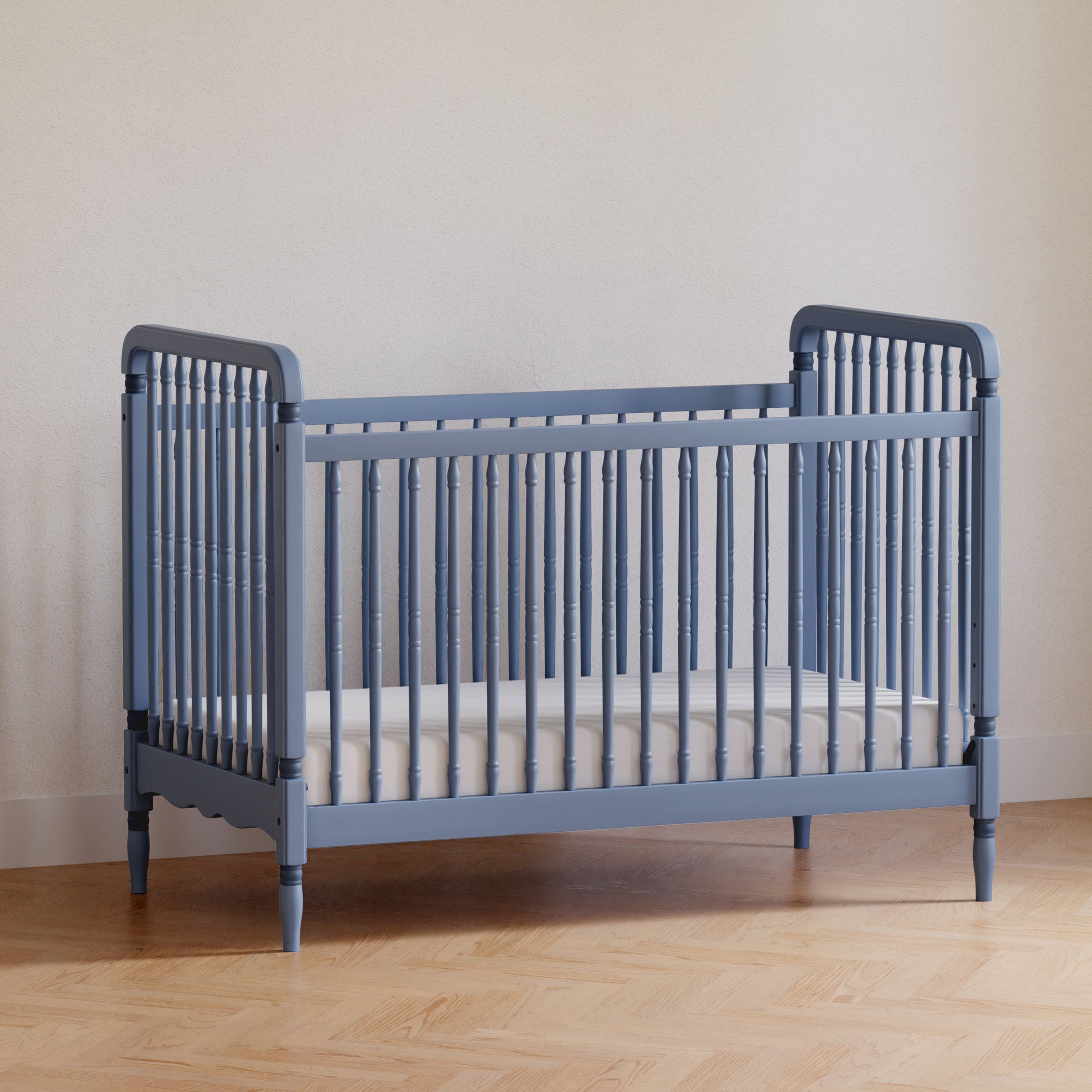 Namesake Liberty 3-in-1 Convertible Spindle Crib with Toddler Bed Conversion Kit