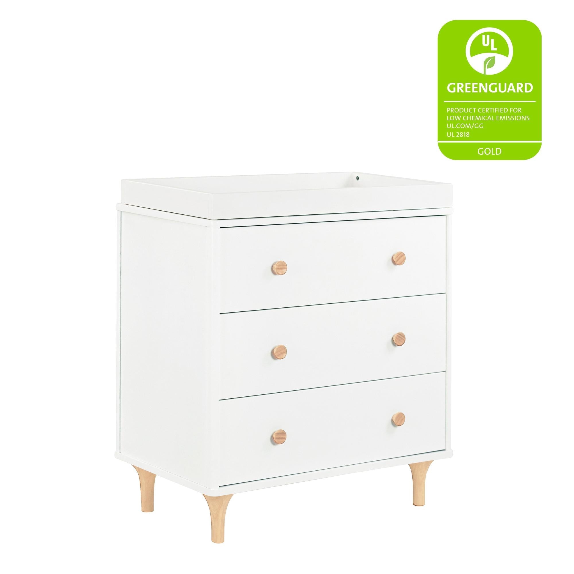 Babyletto Lolly 3-Drawer Changer Dresser with Removable Changing Tray (RTA)