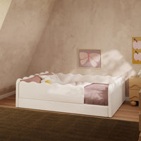 Babyletto Rizo Montessori-Inspired Full Floor Bed with Guardrails