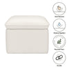 Babyletto Cali Storage Ottoman in Eco-Performance Fabric | Water Repellent & Stain Resistant