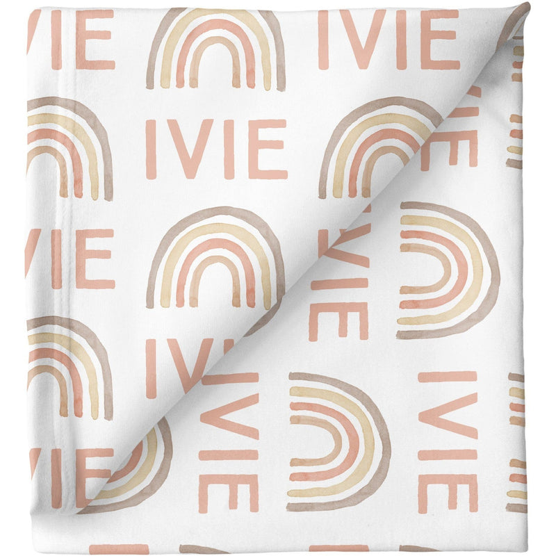 Sugar + Maple Personalized Stretchy Blanket | Rainbow