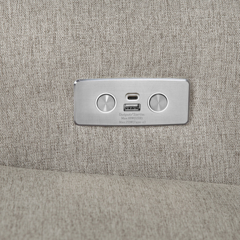 Namesake Harbour Electronic Recliner and Swivel Glider in Eco-Performance Fabric with USB port | Water Repellent & Stain Resistant