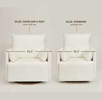 Oilo Ollie: Standard Size Swivel Nursery Glider with Back Recline Feature