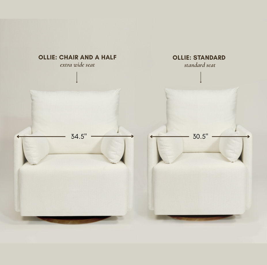 Oilo Ollie: Standard Size Swivel Nursery Glider with Back Recline Feature