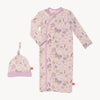 Magnetic Me Organic Botanics Modal Magnetic Cozy Sleeper Gown + Hat Set