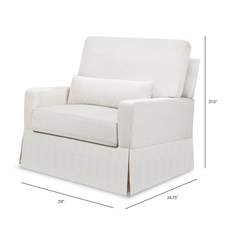 Namesake Crawford Pillowback Chair and a Half Comfort Swivel Glider