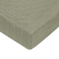 Babyletto Matcha Quilted Changing Pad Cover in GOTS Certified Organic Muslin Cotton