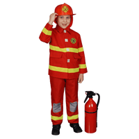Dress Up America Red Firefighter Costume - Kids