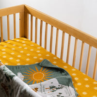 Babyletto Golden Hour Crib Sheet in GOTS Certified Organic Muslin Cotton