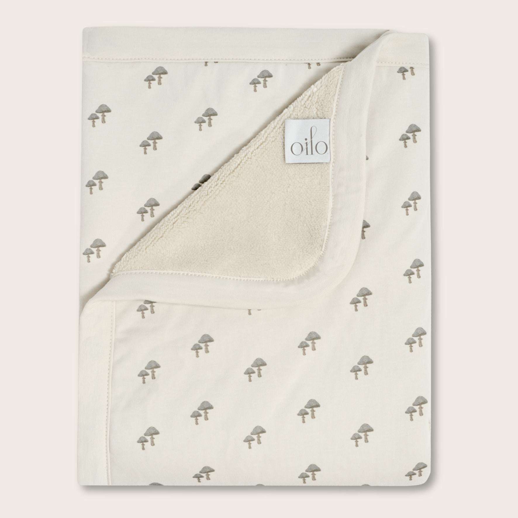 Oilo Mushroom Nursery Cuddle Blanket