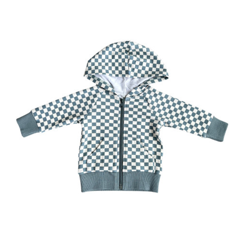 Baby Sprouts Boy's Hooded Jacket | Checker In Storm