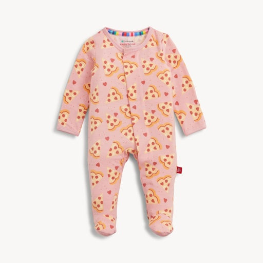 Magnetic Me Pizza My Heart Pink Modal Footie