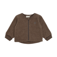 Minymo Jacket Long Sleeve Fleece | Chocolate Chip