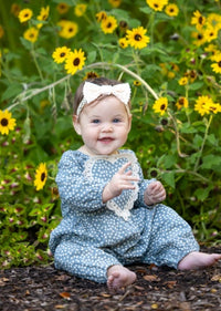 Mabel + Honey Dolly Romper | Blue