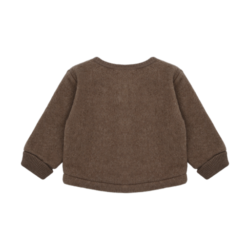 Minymo Jacket Long Sleeve Fleece | Chocolate Chip