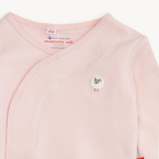 Magnetic Me Pink Stripe Organic Cotton Kimono