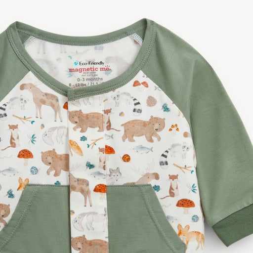 Magnetic Me Wonderful Wildlife Modal Boys Long Sleeve Romper