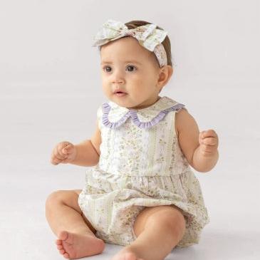 Mabel + Honey Graceful Garden Romper | Purple