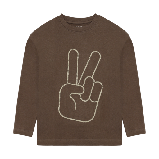 Minymo T-Shirt Long Sleeve | Chocolate Chip