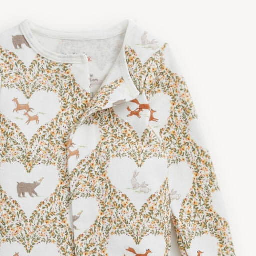 Magnetic Me Animal Heart Organic Cotton Footie