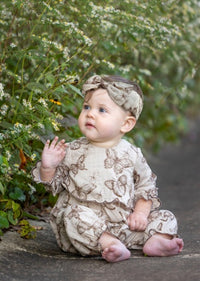 Mabel + Honey Miss. Maple Romper | Brown