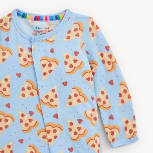 Magnetic Me Pizza My Heart Blue Modal Footie