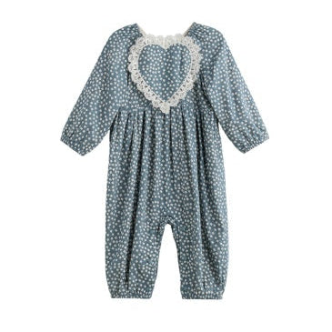 Mabel + Honey Dolly Romper | Blue