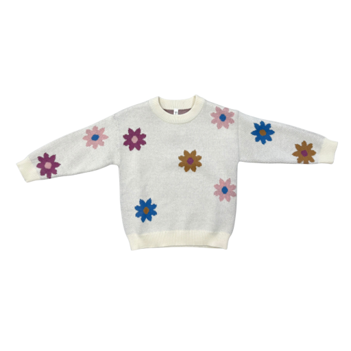 Babysprouts Clothing Company Knit Sweater | Flower Pop