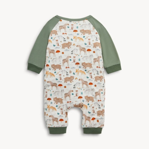 Magnetic Me Wonderful Wildlife Modal Boys Long Sleeve Romper