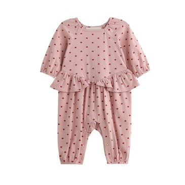 Mabel + Honey Love Me Lots Romper | Pink