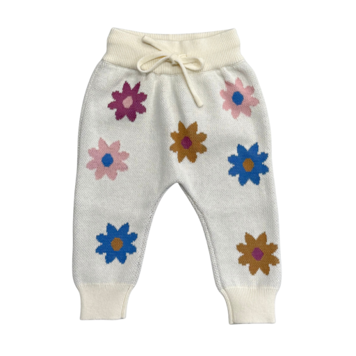 Babysprouts Clothing Company Baby Knit Pants | Flower Pop