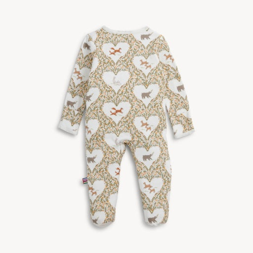 Magnetic Me Animal Heart Organic Cotton Footie