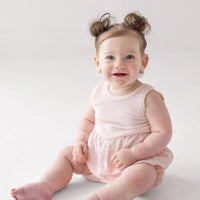 Mabel + Honey Pink Cloud Romper | Pink